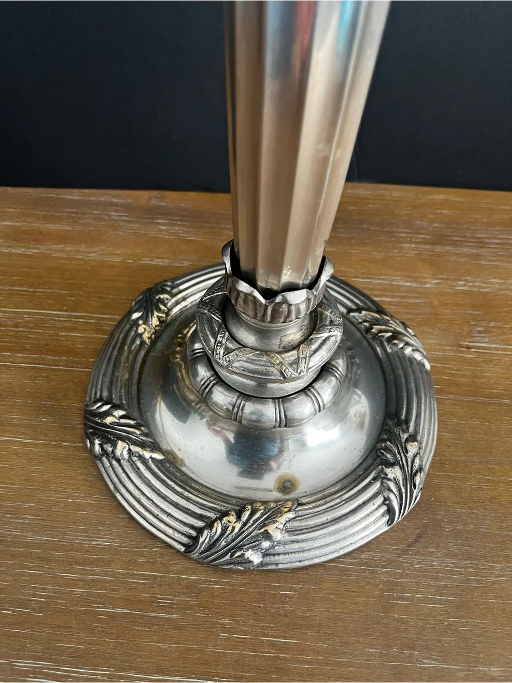 Vintage Bombay Silver Plated Ornate Taper Candle Holder 24